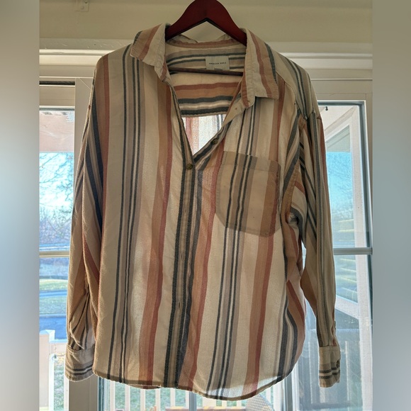 American Eagle Striped Button-Down - Picture 1 of 4